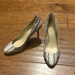Coach Women's Black and White Patterned Heels